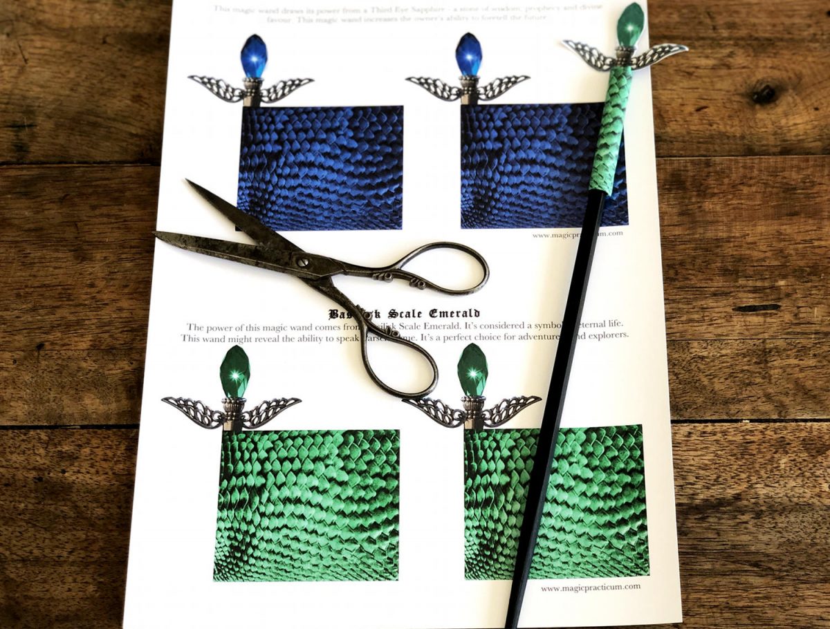 blue and green magic wand tops for magic wand making
